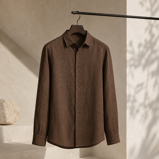 Coffee Linen Shirt