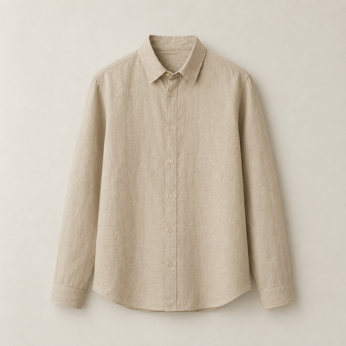 Sand Beige Linen Shirt