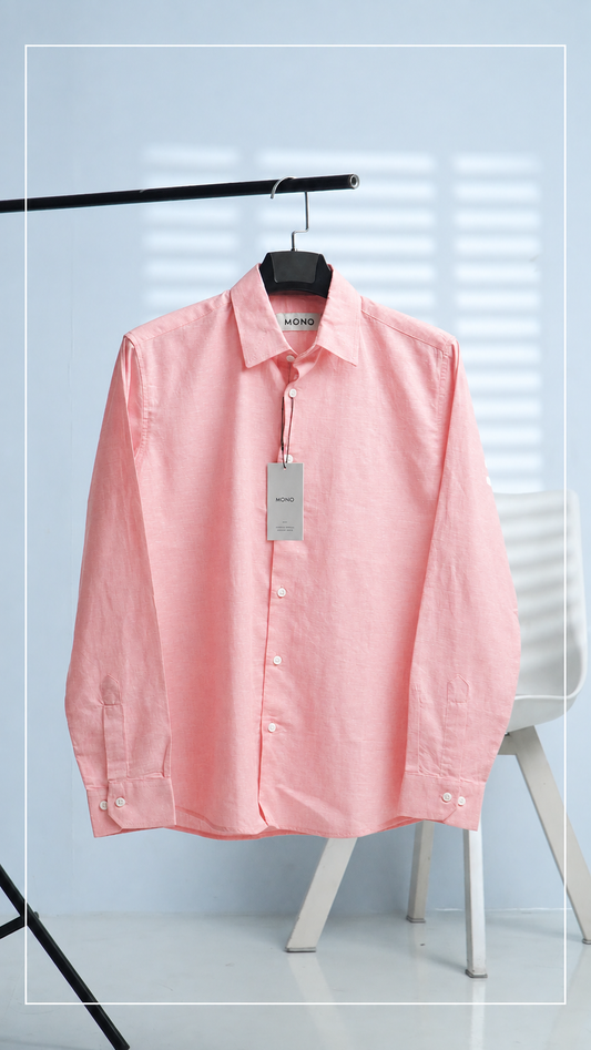 Champagne Pink Linen Shirt