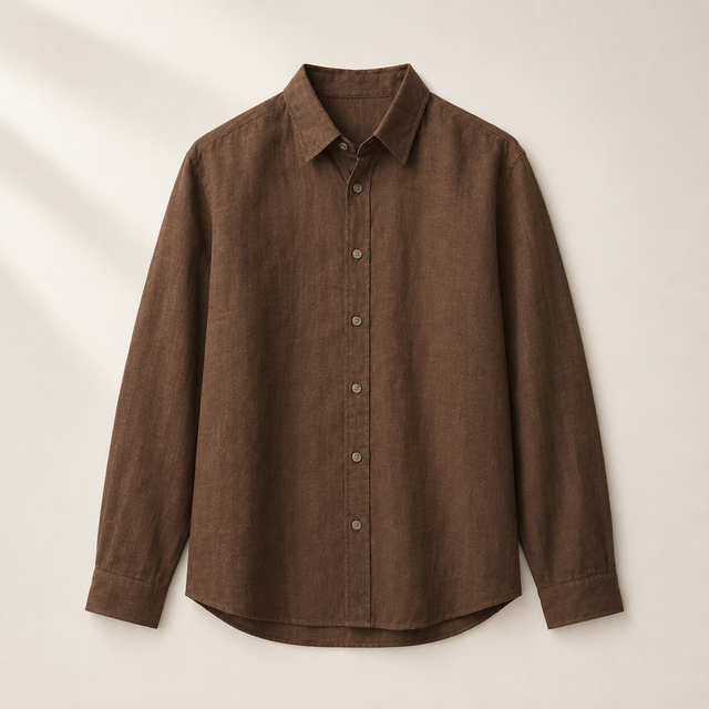 Coffee Linen Shirt